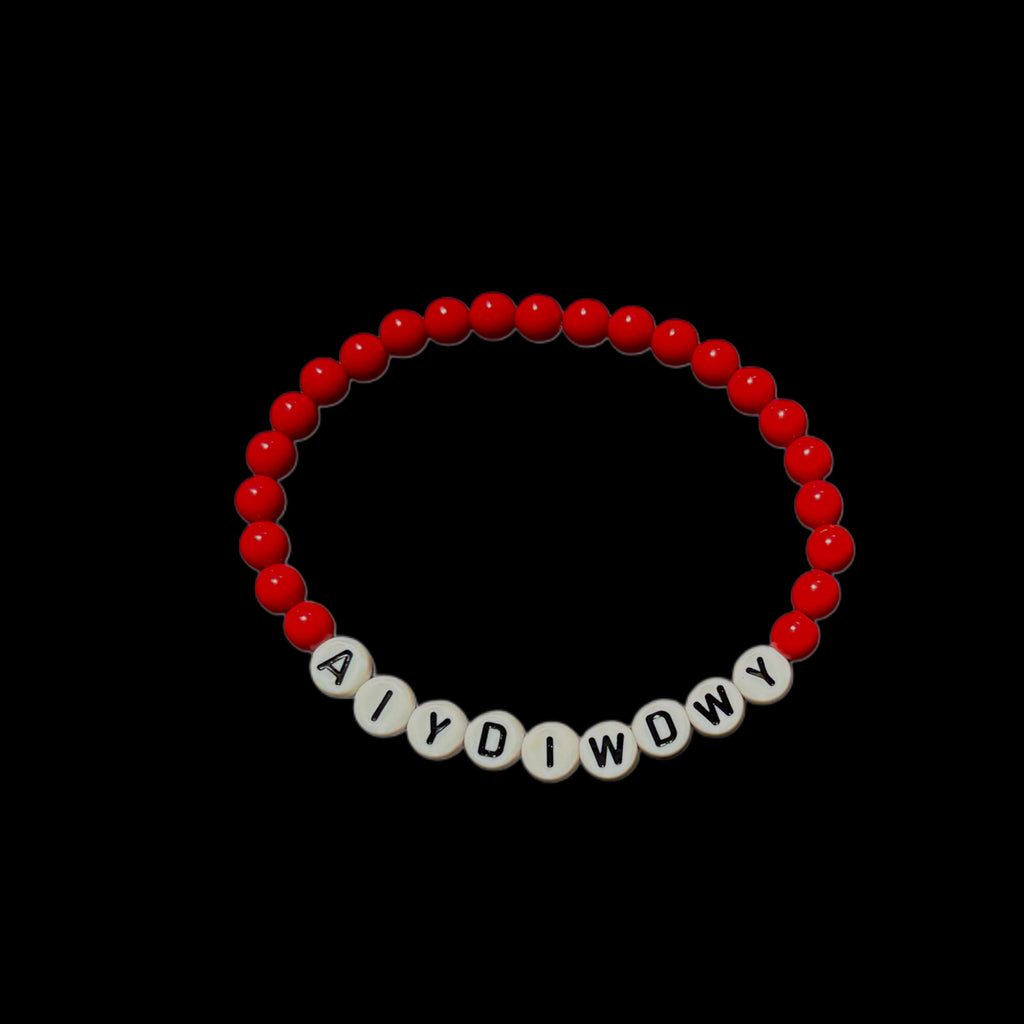 SOAD - Lonely Day Abbreviation  - Red Beaded Bracelet