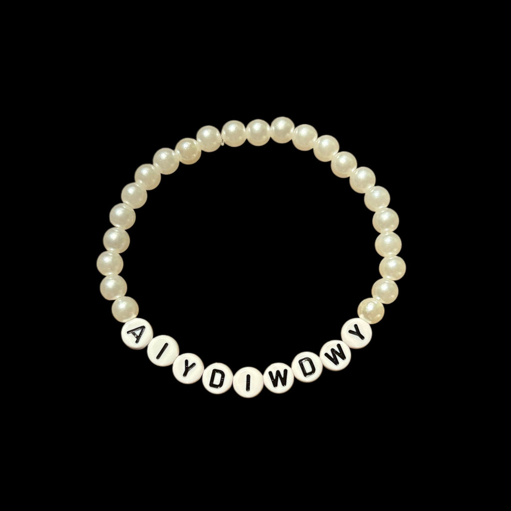 SOAD - Lonely Day Lyric Abbreviation - Faux Pearl Bracelet