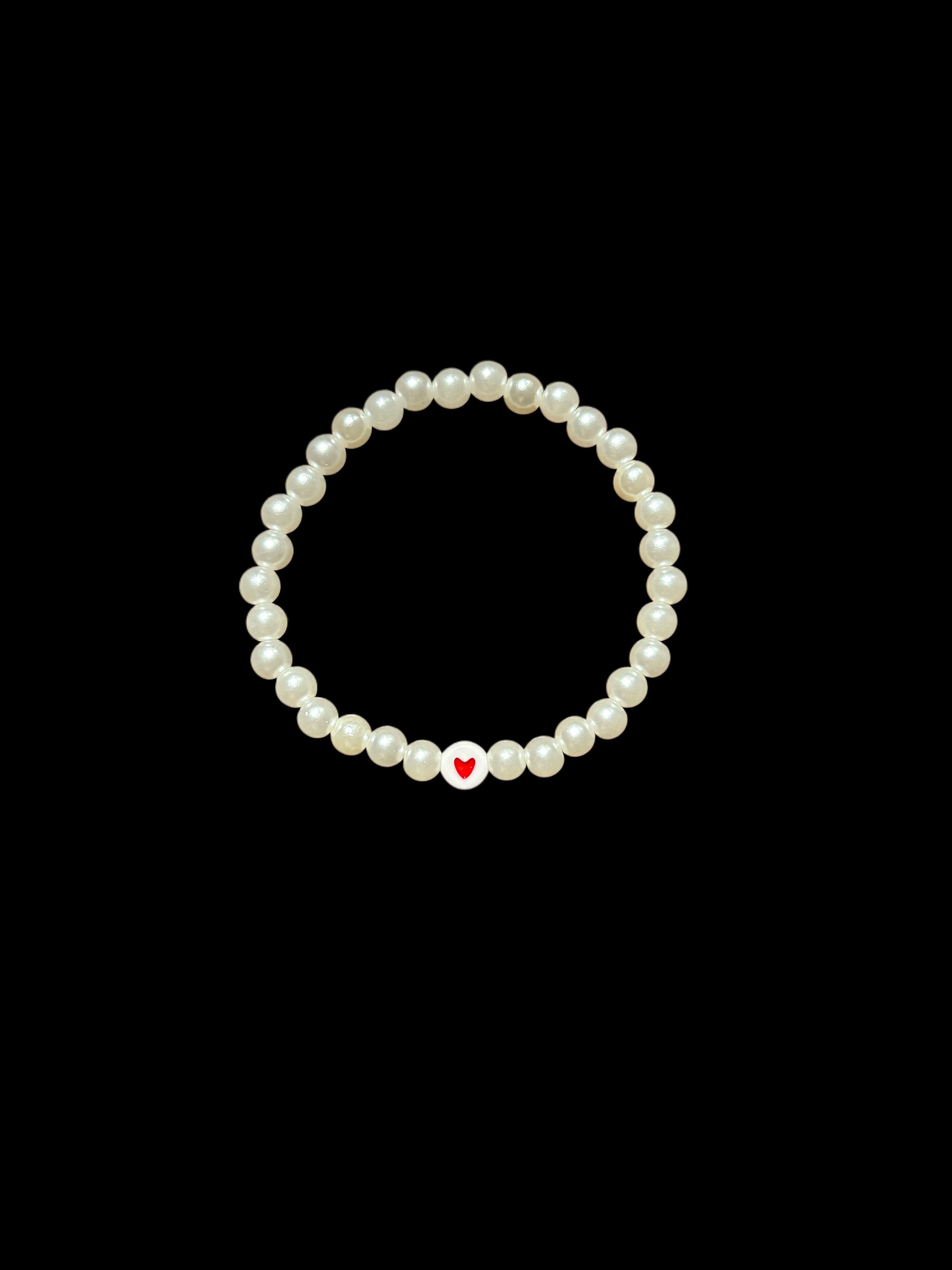 Simple Heart - Faux Pearl Bracelert