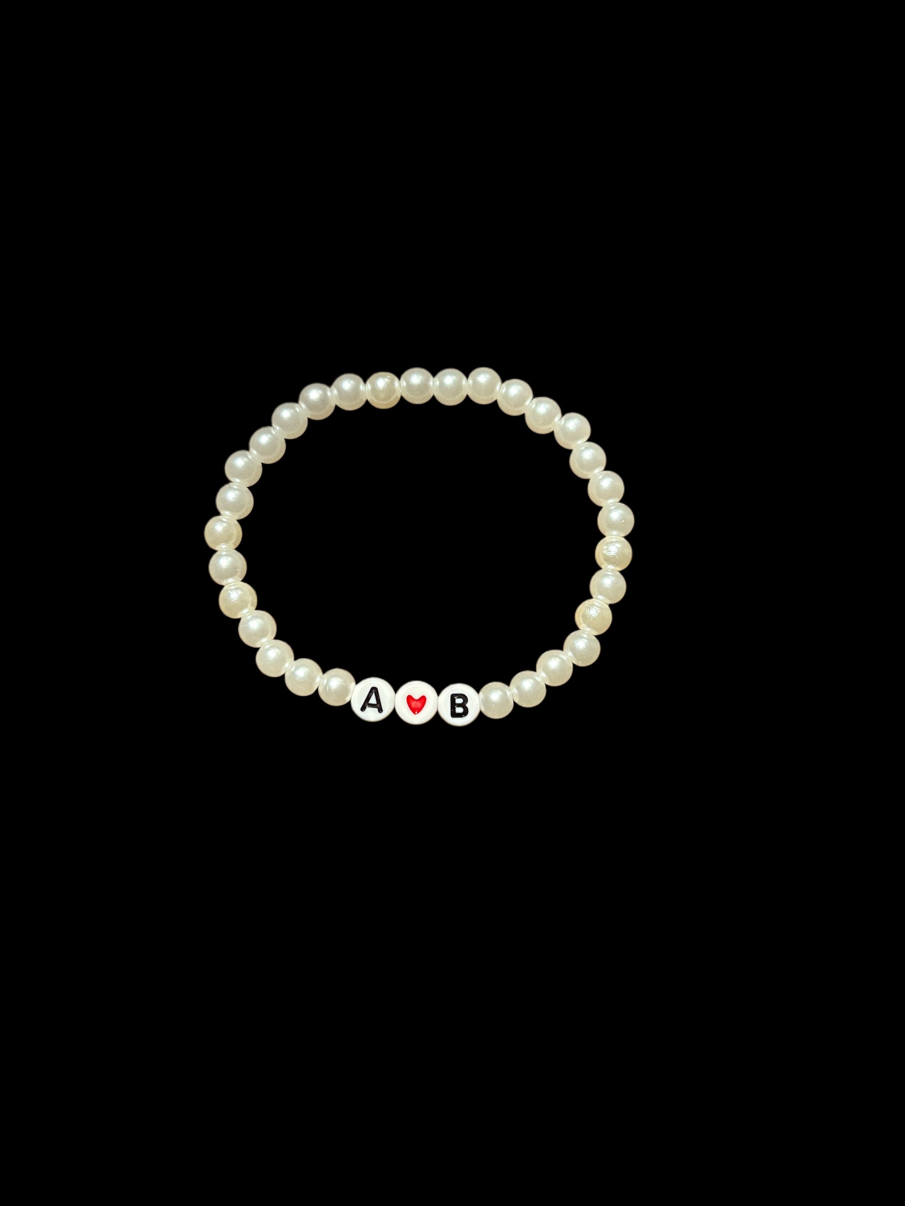 Custom Initials - Faux Pearl Bracelet